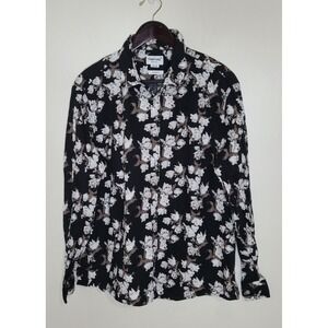 Tunevuse Slim Fit Button Up Floral Dress Shirt Sz 2XL Hippie Retro Disco 70s‎